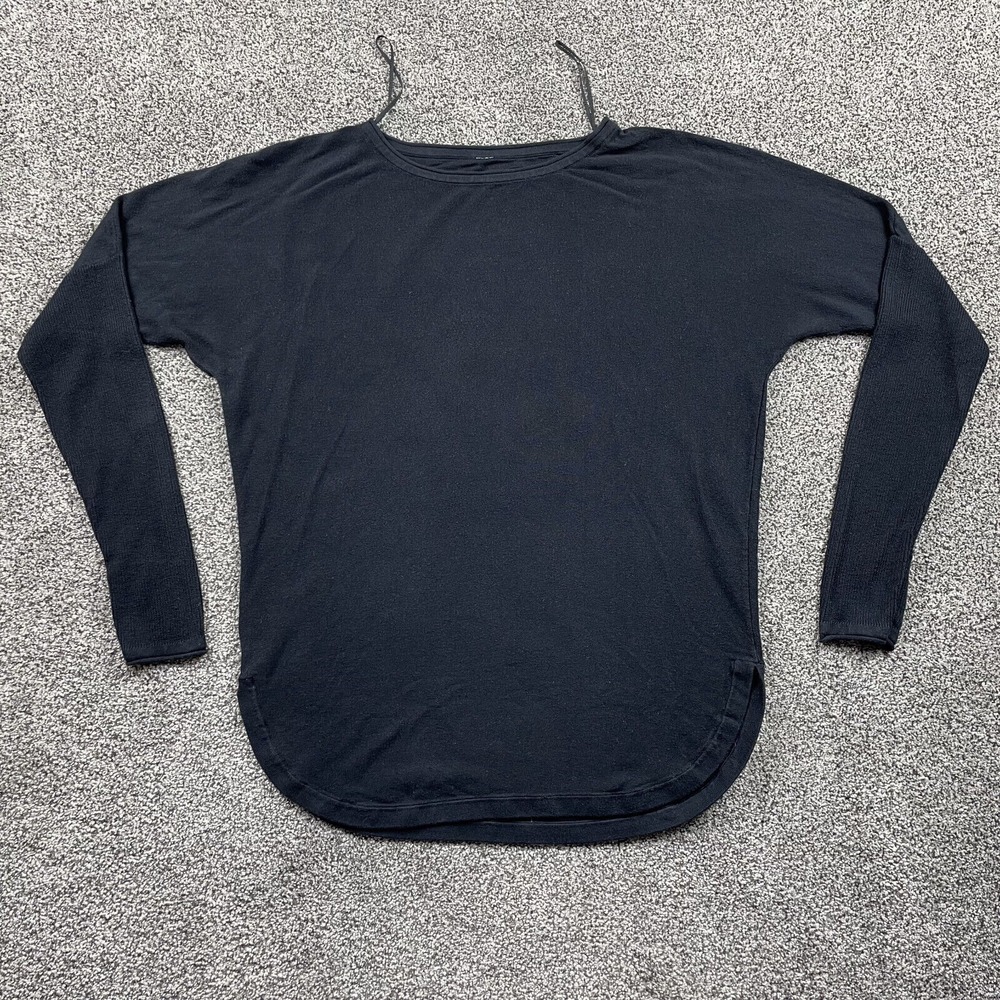 Lululemon Top Sz M Curve Hem Shirt Blouse Long Sleeve Gym Running Relaxed Lounge
